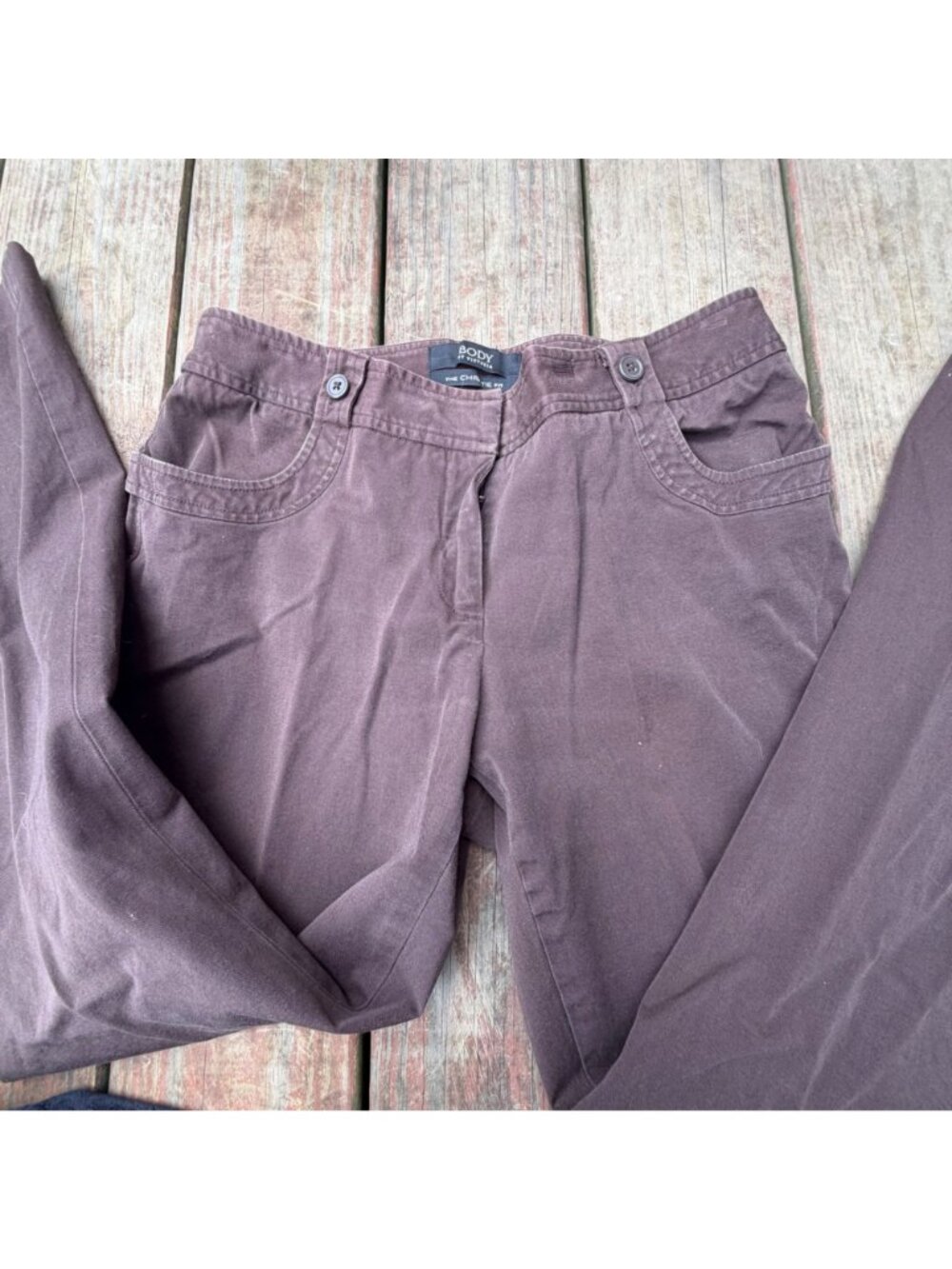 Body By Victoria The Christie Fit Brown Straight-Leg Pants Women’s Size 6 Casual - Picture 2 of 7